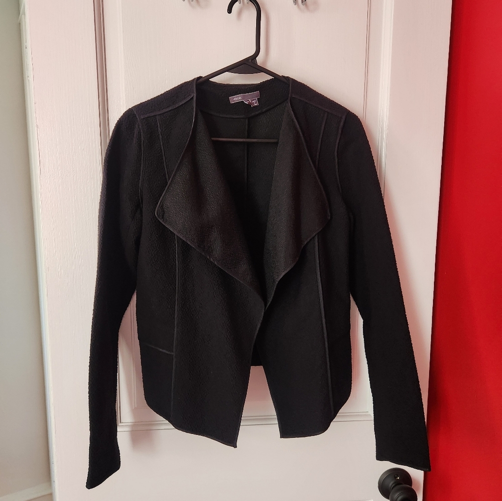 Vince Black Open Front Blazer